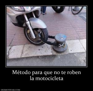 Método para que no te roben la motocicleta