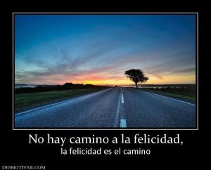 No hay camino a la felicidad, la felicidad es el camino