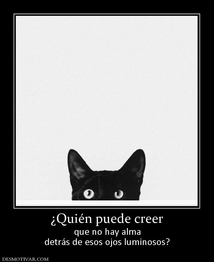 ¿Quién puede creer que no hay alma detrás de esos ojos luminosos?