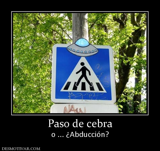 Paso de cebra o ... ¿Abducción?