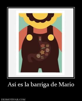 Así es la barriga de Mario