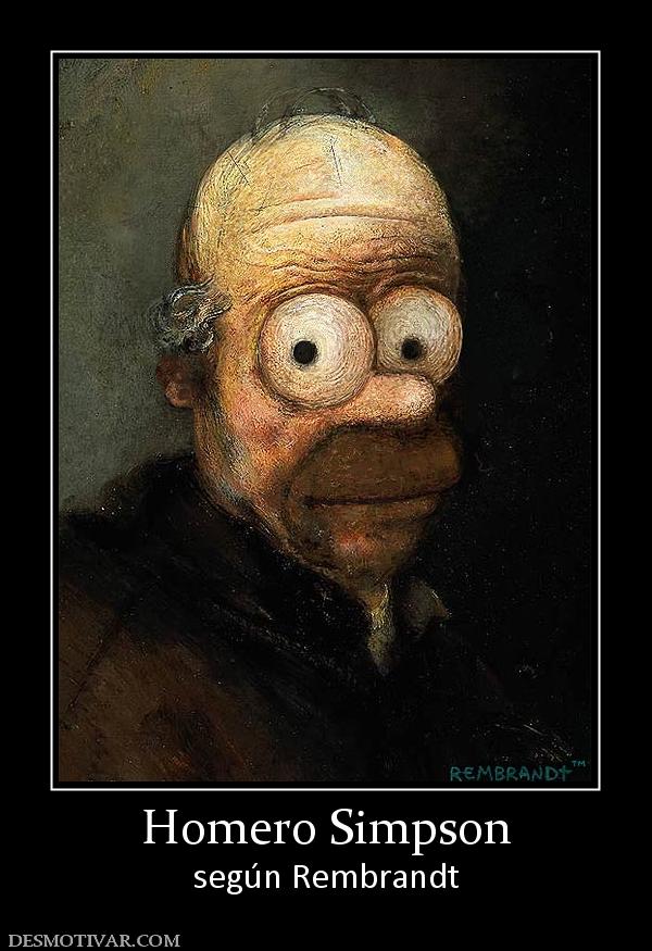 Homero Simpson según Rembrandt