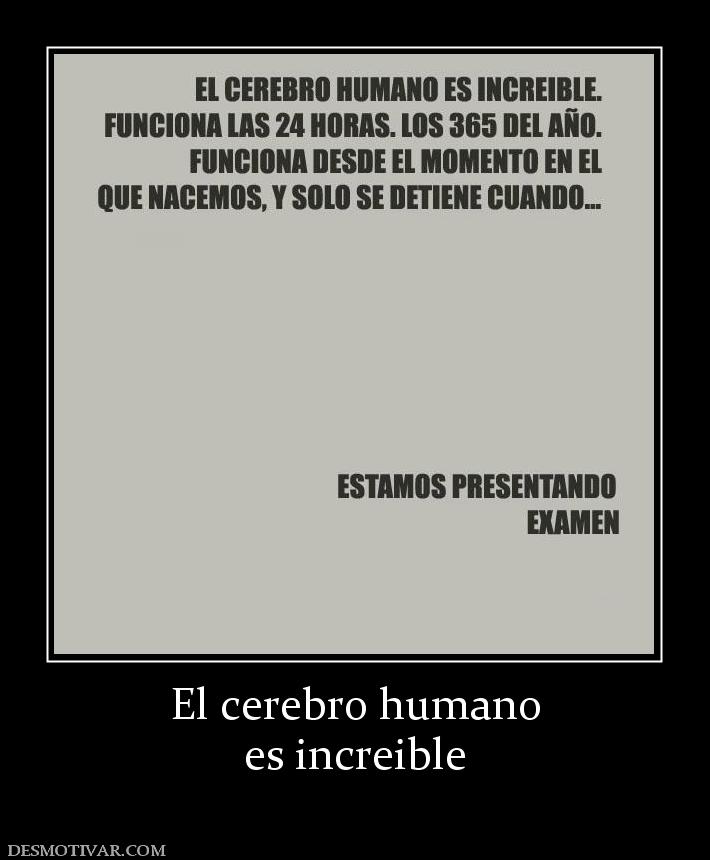 El cerebro humano es increible