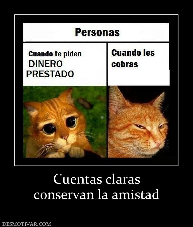 Cuentas claras conservan la amistad