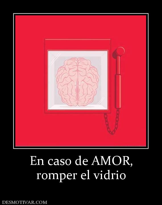 En caso de AMOR, romper el vidrio