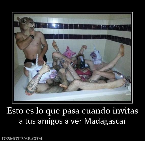 Esto es lo que pasa cuando invitas a tus amigos a ver Madagascar