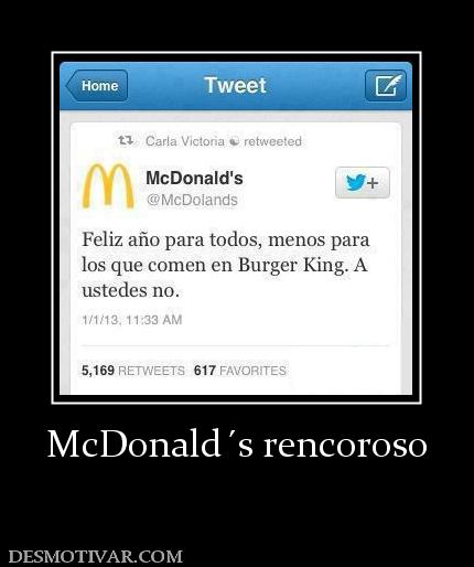 McDonald´s rencoroso