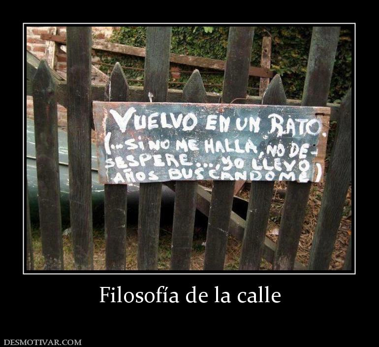 Filosofía de la calle