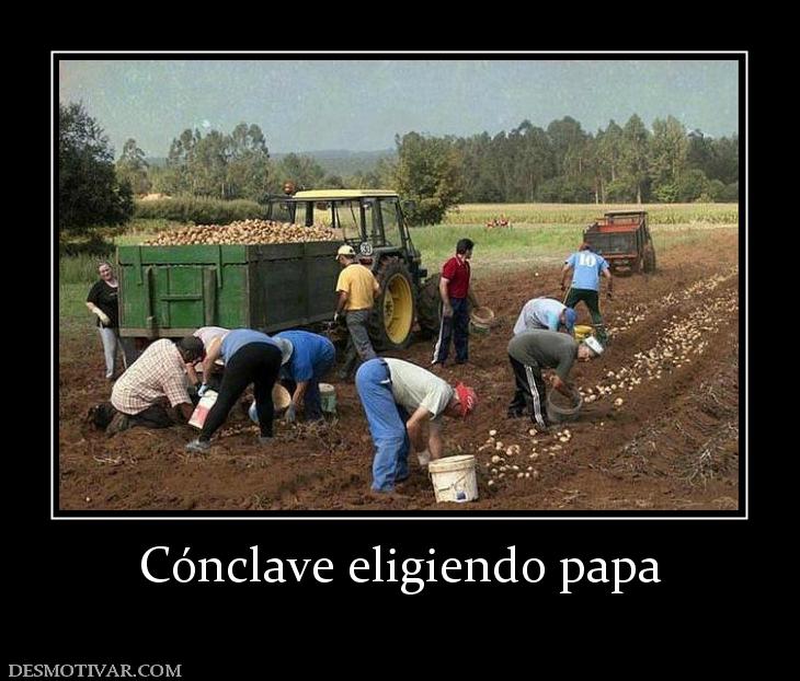 Cónclave eligiendo papa