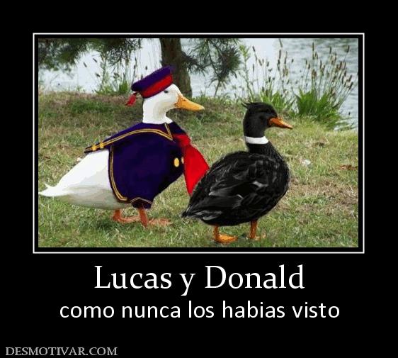 Lucas y Donald como nunca los habias visto