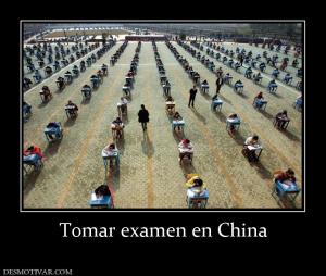 Tomar examen en China