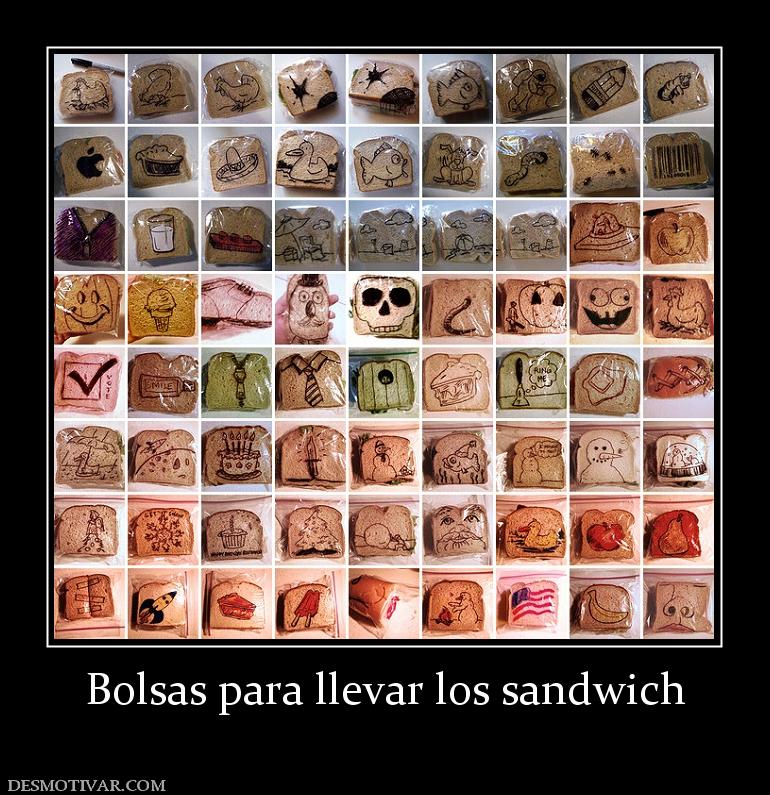 Bolsas para llevar los sandwich