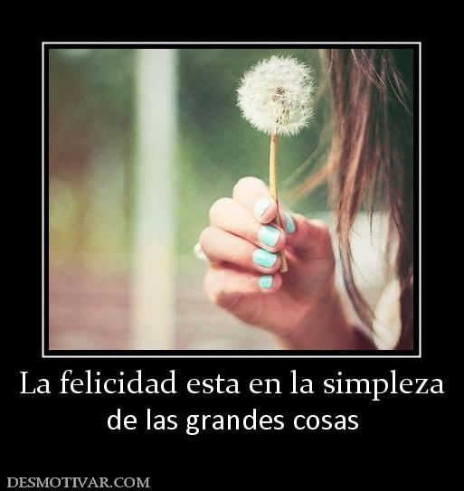 Desmotivaciones La Felicidad Esta En La Simpleza De Las Grandes Cosas