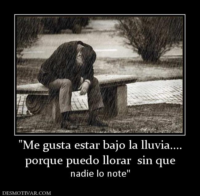 porque puedo llorar  sin que nadie lo note