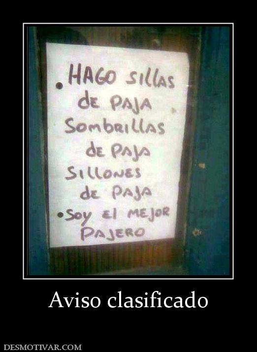 Aviso clasificado