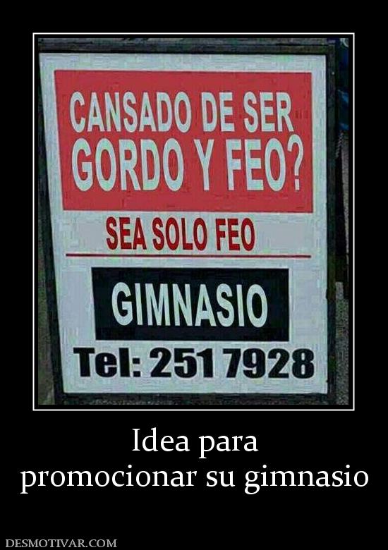 Idea para promocionar su gimnasio