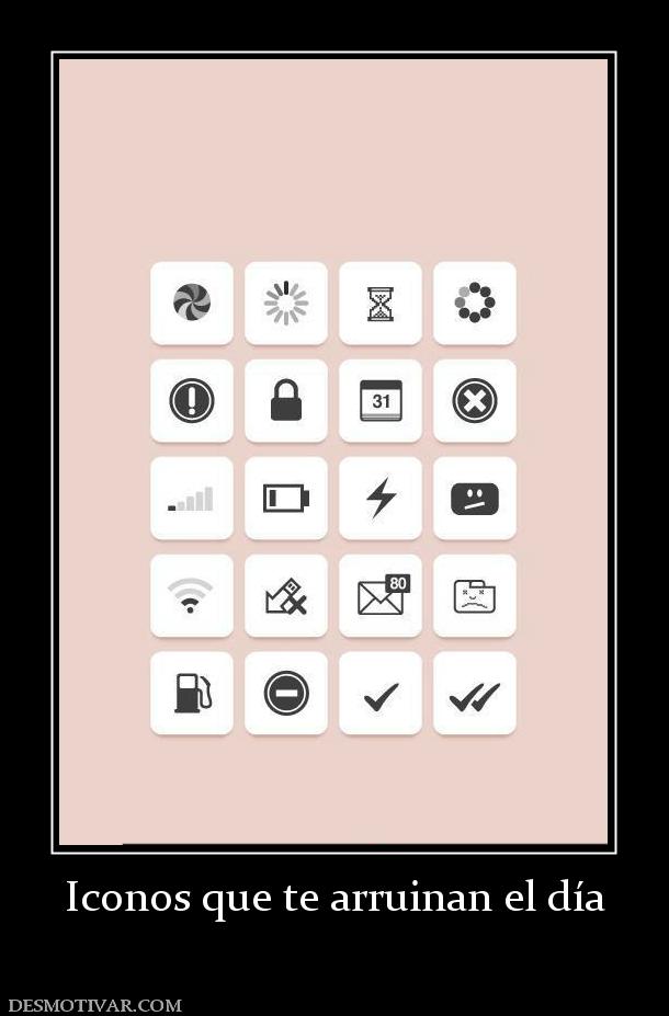 Iconos que te arruinan el día
