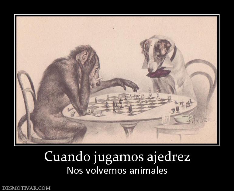 Cuando jugamos ajedrez Nos volvemos animales