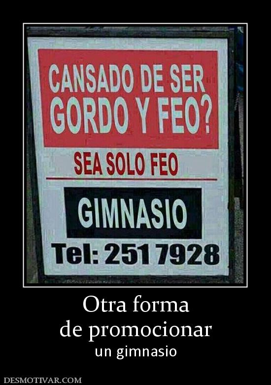 Otra forma de promocionar  un gimnasio