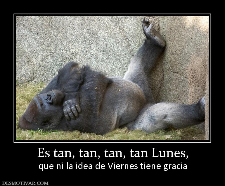 Es tan, tan, tan, tan Lunes, que ni la idea de Viernes tiene gracia