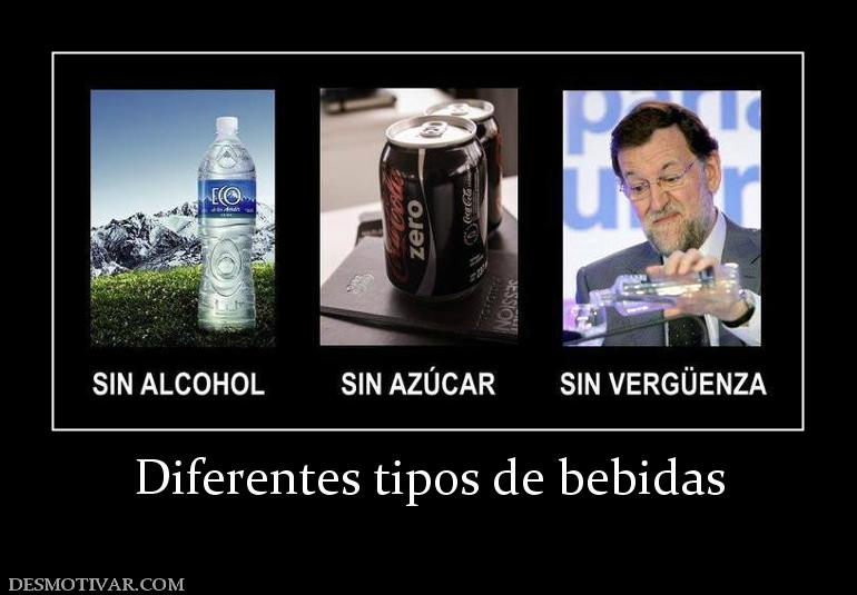 Diferentes tipos de bebidas