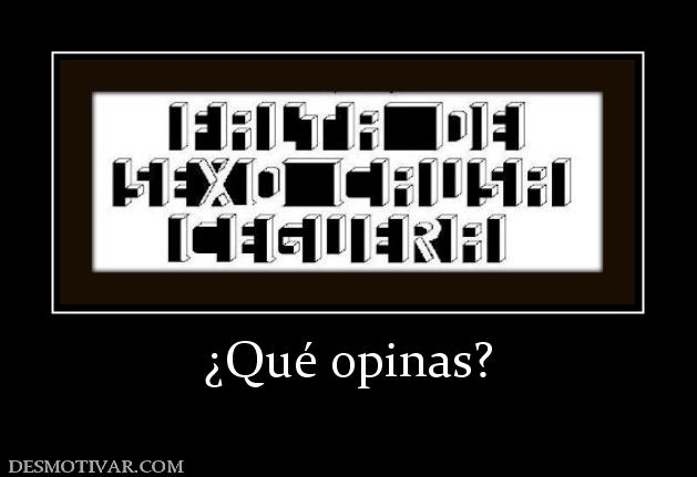 ¿Qué opinas?