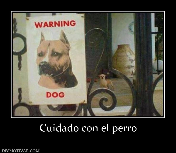 Cuidado con el perro