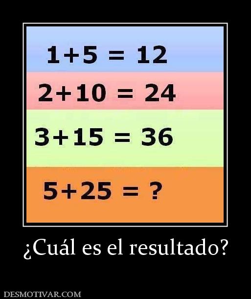 ¿Cuál es el resultado?