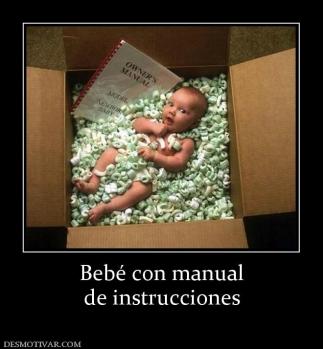 Bebé con manual de instrucciones