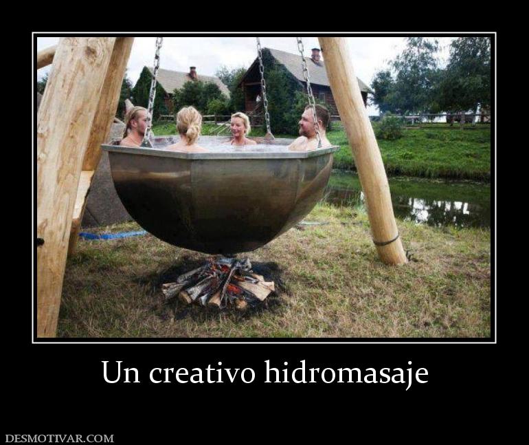 Un creativo hidromasaje