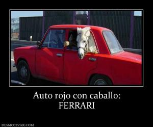 Auto rojo con caballo: FERRARI