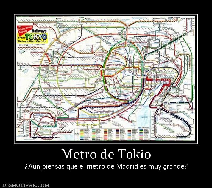 Metro de Tokio ¿Aún piensas que el metro de Madrid es muy grande?