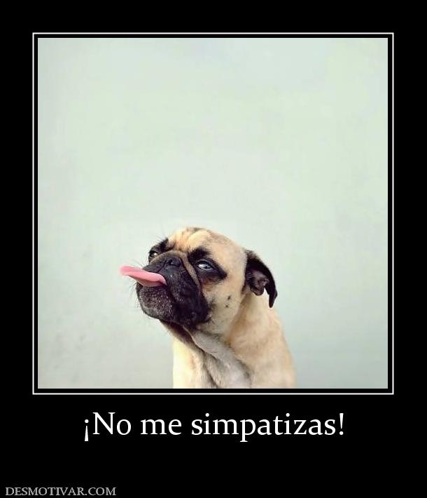 ¡No me simpatizas!