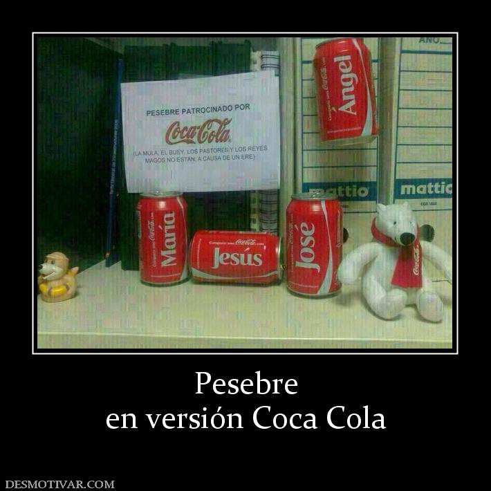 Pesebre en versión Coca Cola