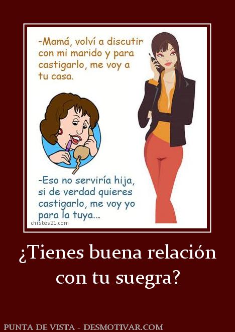 ¿Tienes buena relación con tu suegra?