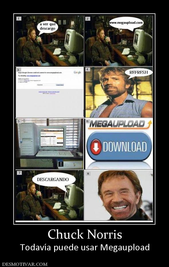 Chuck Norris Todavía puede usar Megaupload