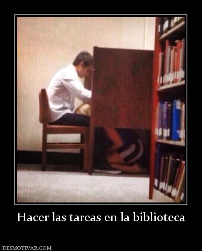 Hacer las tareas en la biblioteca