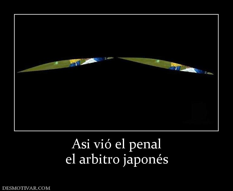 Asi vió el penal el arbitro japonés