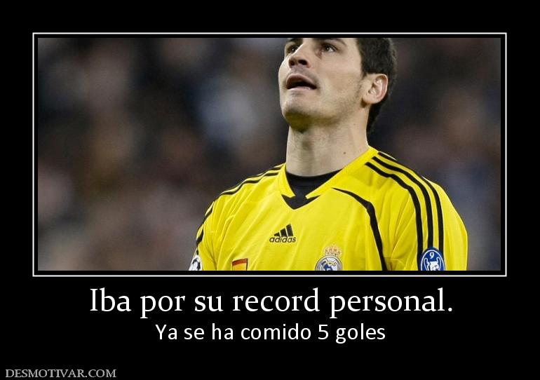 Iba por su record personal. Ya se ha comido 5 goles