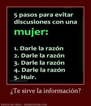 ¿Te sirve la información?