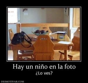 Hay un niño en la foto ¿Lo ves?