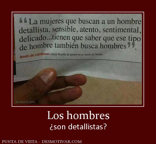 Los hombres ¿son detallistas?