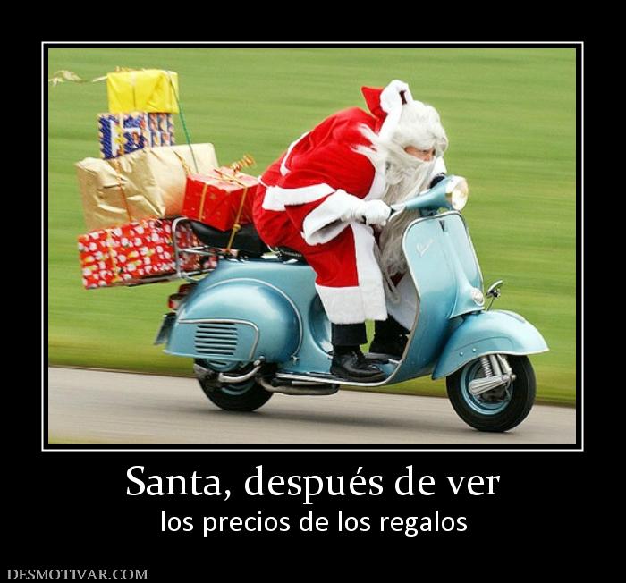 Santa, después de ver los precios de los regalos