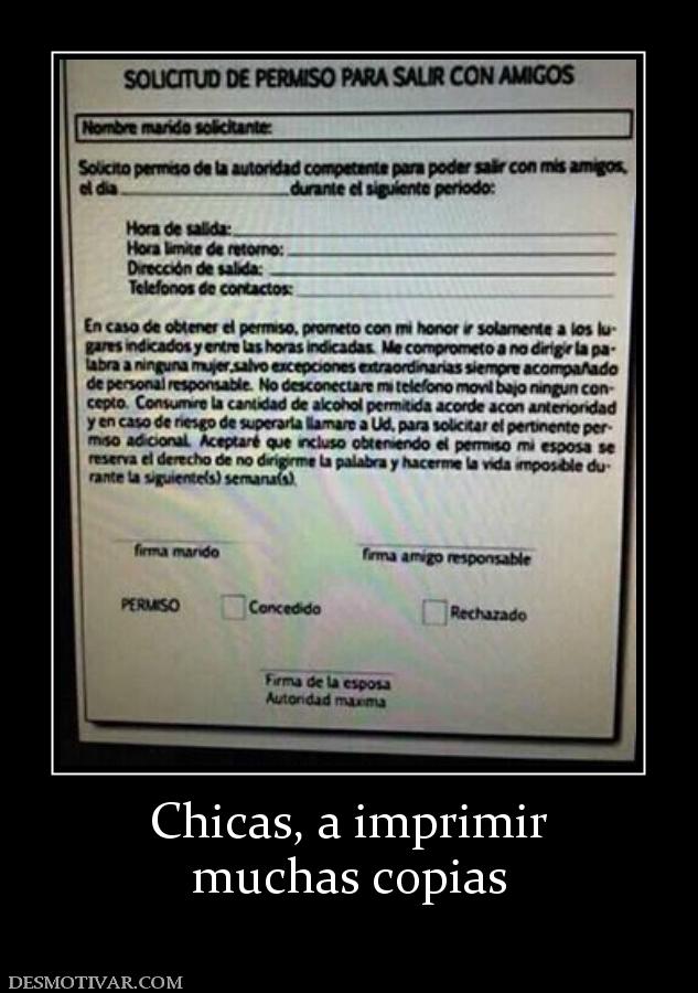 Chicas, a imprimir muchas copias