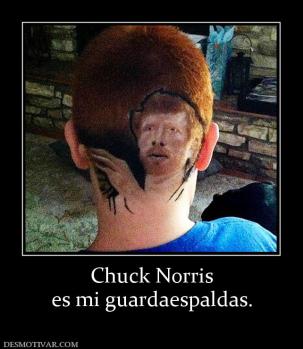 Chuck Norris es mi guardaespaldas.