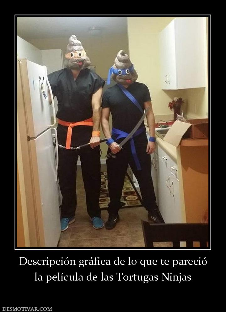 Descripción gráfica de lo que te parec la película de las Tortugas Ninjas