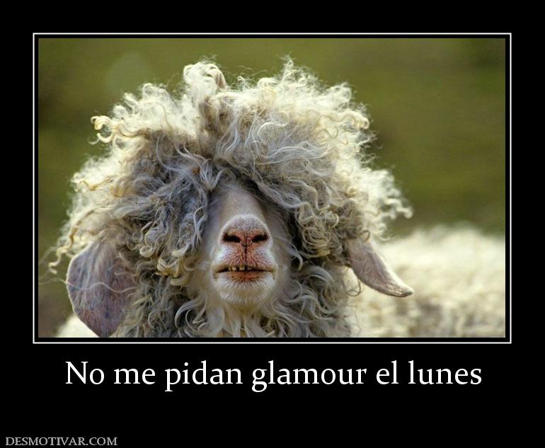 No me pidan glamour el lunes