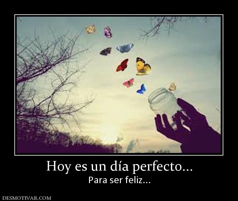 Hoy es un día perfecto... Para ser feliz...