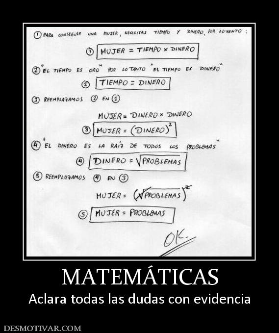 MATEMÁTICAS Aclara todas las dudas con evidencia