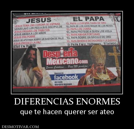 DIFERENCIAS ENORMES que te hacen querer ser ateo